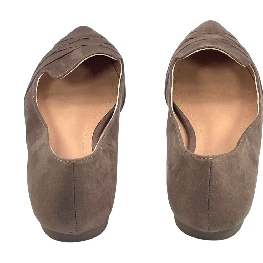 Women’s Brown Pointed Toe Woven Detail Flats Size 7 - Picture 4 of 8